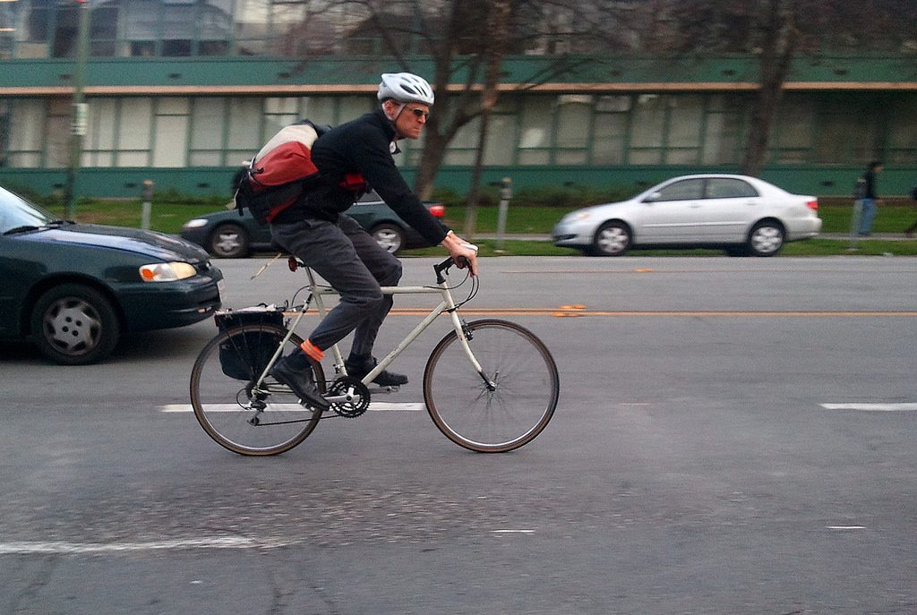 man on bicycle